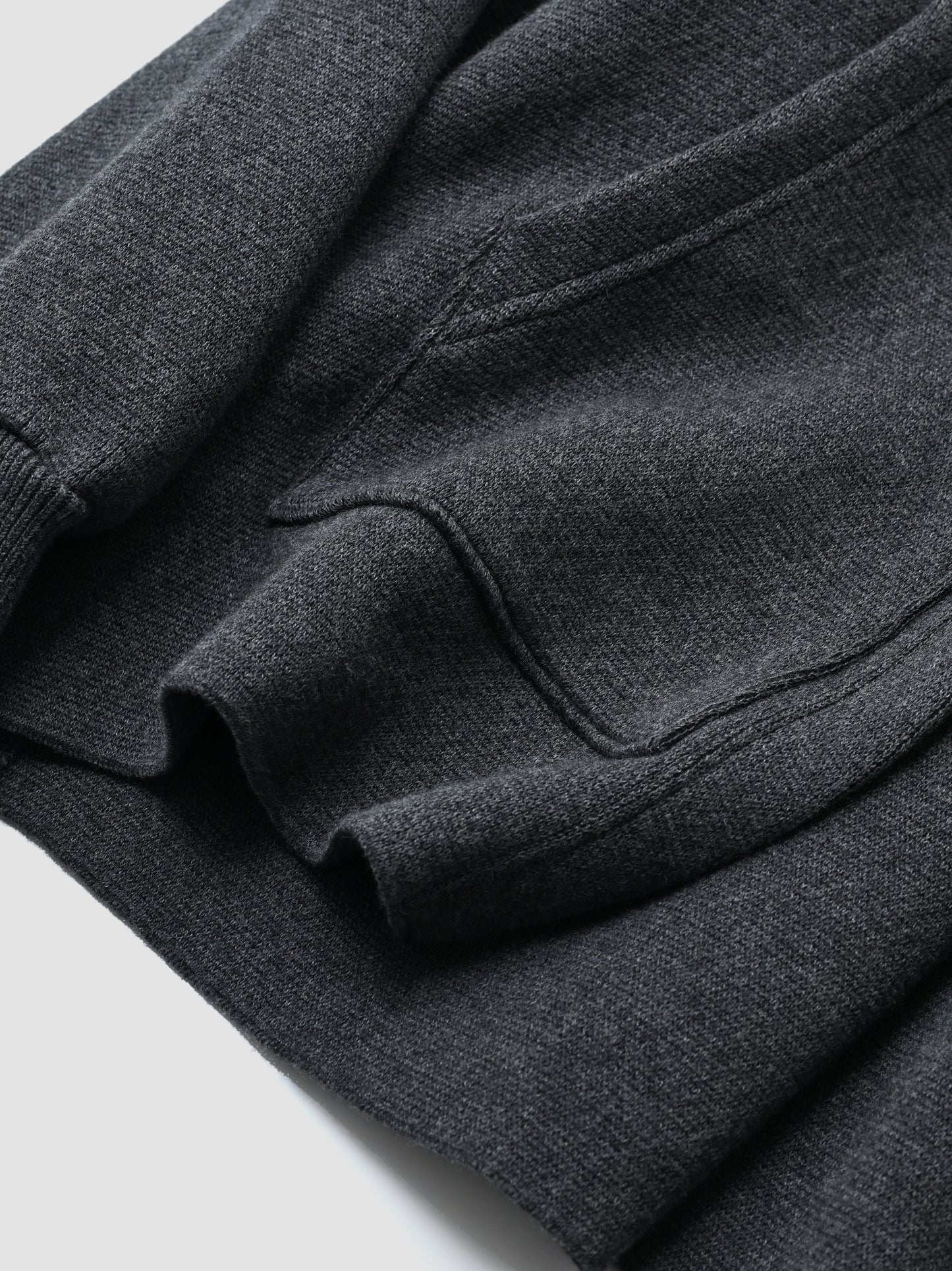 POSTELEGANT / Cotton Cashmere Knit Hoodie -CHARCOAL GREY