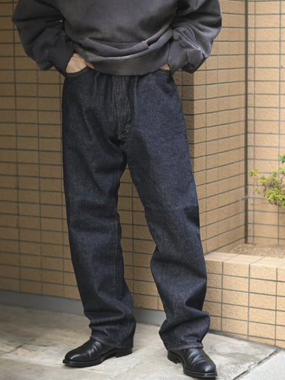 KAPTAIN SUNSHINE / 5P Zipper Front Denim Pants -INDIGO ONEWASH
