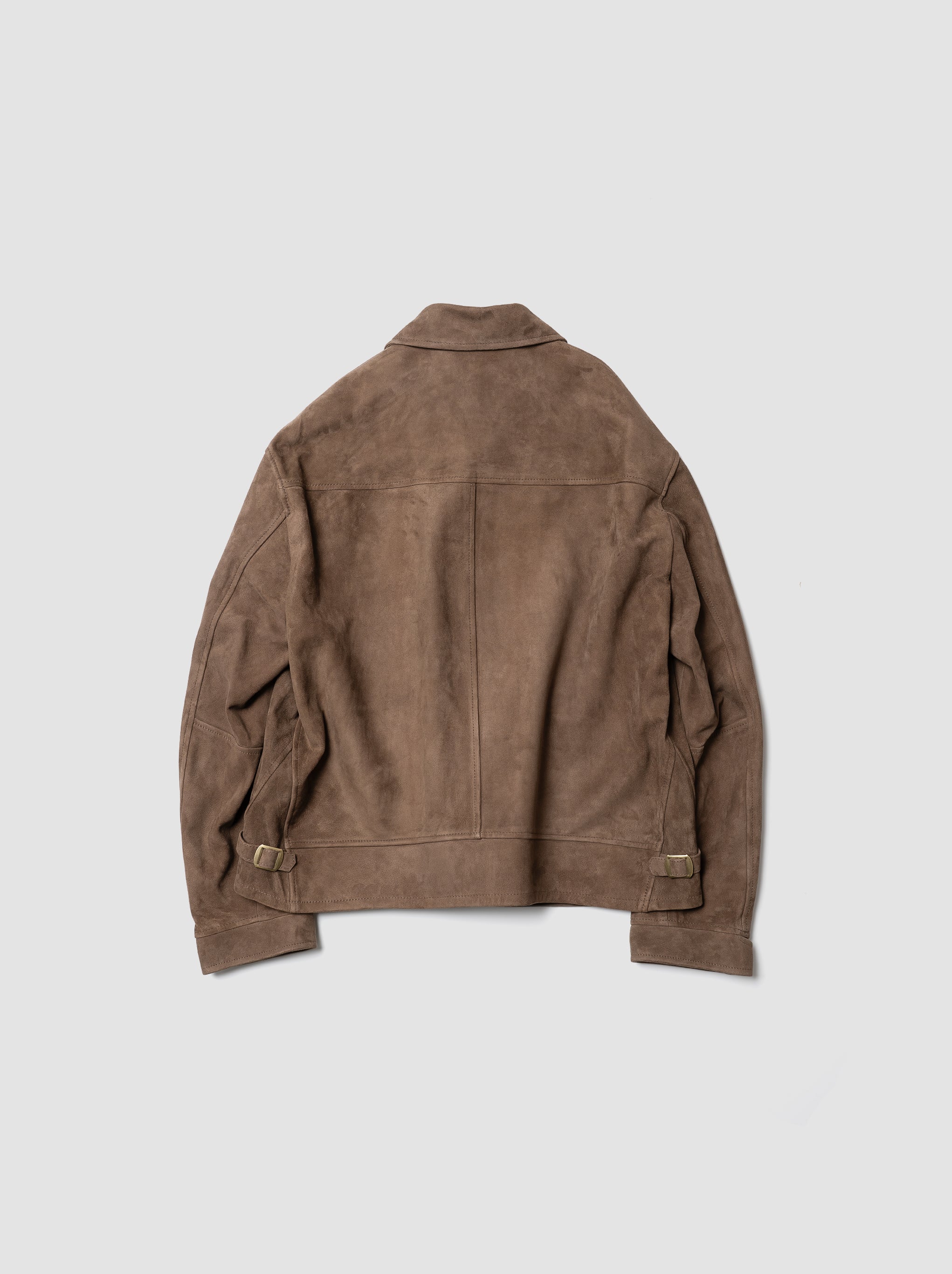 KAPTAIN SUNSHINE / Goat Suede Sports Jacket -MOCHA BROWN