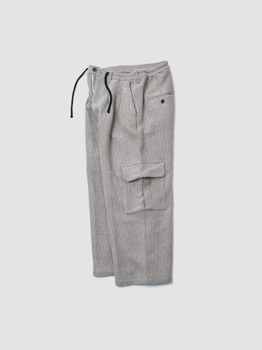 ANCELLM / WOOL CORDUROY CARGO SLACKS -SAND