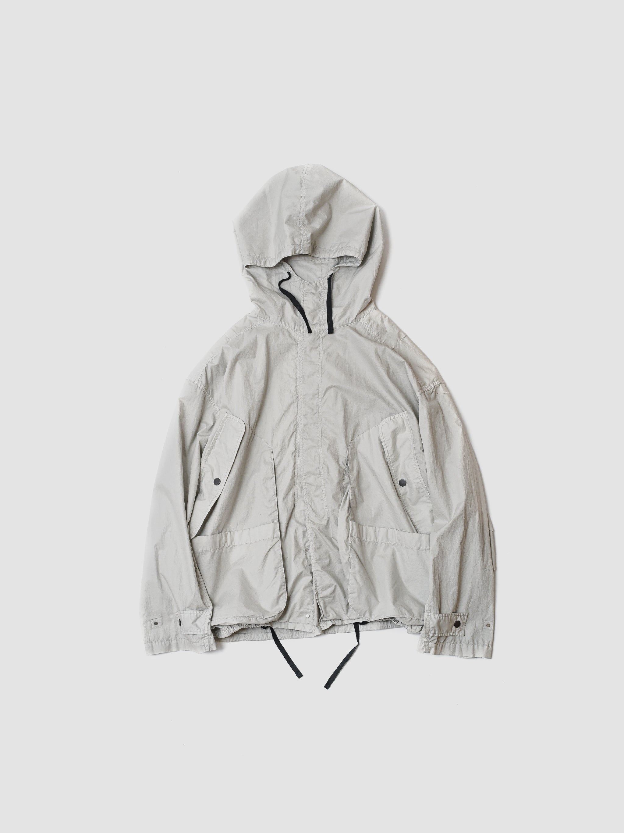 ANCELLM / HOODED FIELD SHIRT JACKET -GRAY – and father