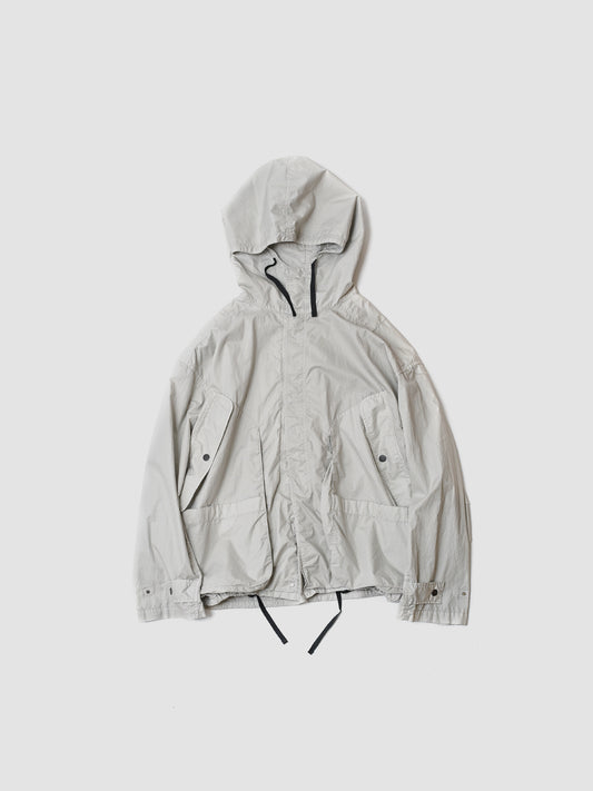 ANCELLM / HOODED FIELD SHIRT JACKET -GRAY