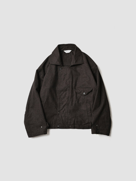 ANCELLM / PILLING WOOL DOUBLE BLOUSON -BROWN