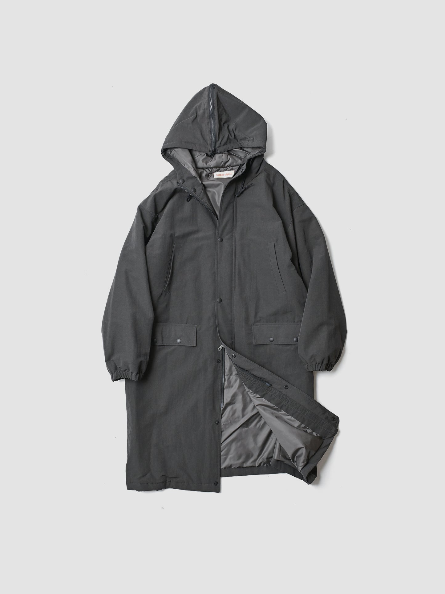 barbell object / padded coat -BLACK