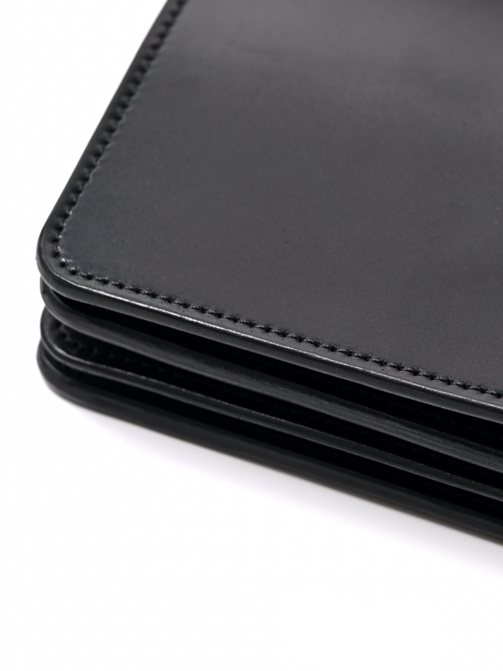 小物 forme short wallet cordovan black forme / Short wallet Cordovan -BLACK×BLACK – and father