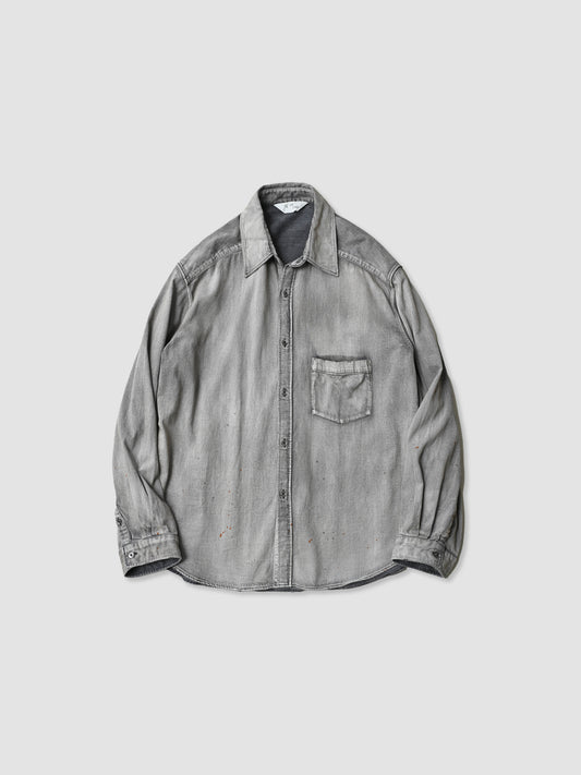 ANCELLM / DENIM DRESS SHIRT -BLACK