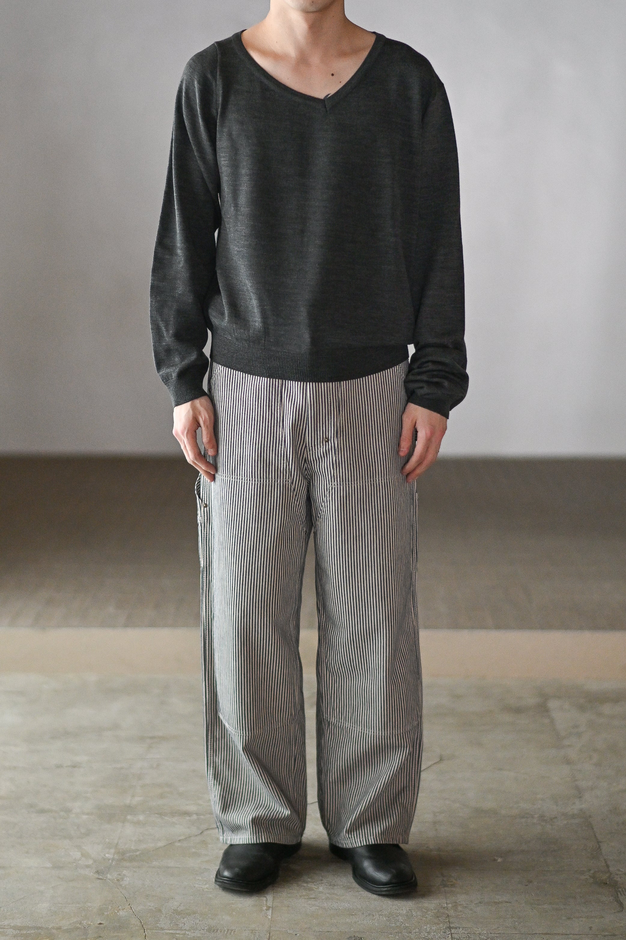 AUBERGE / ANTON -BEIGE×NAVY