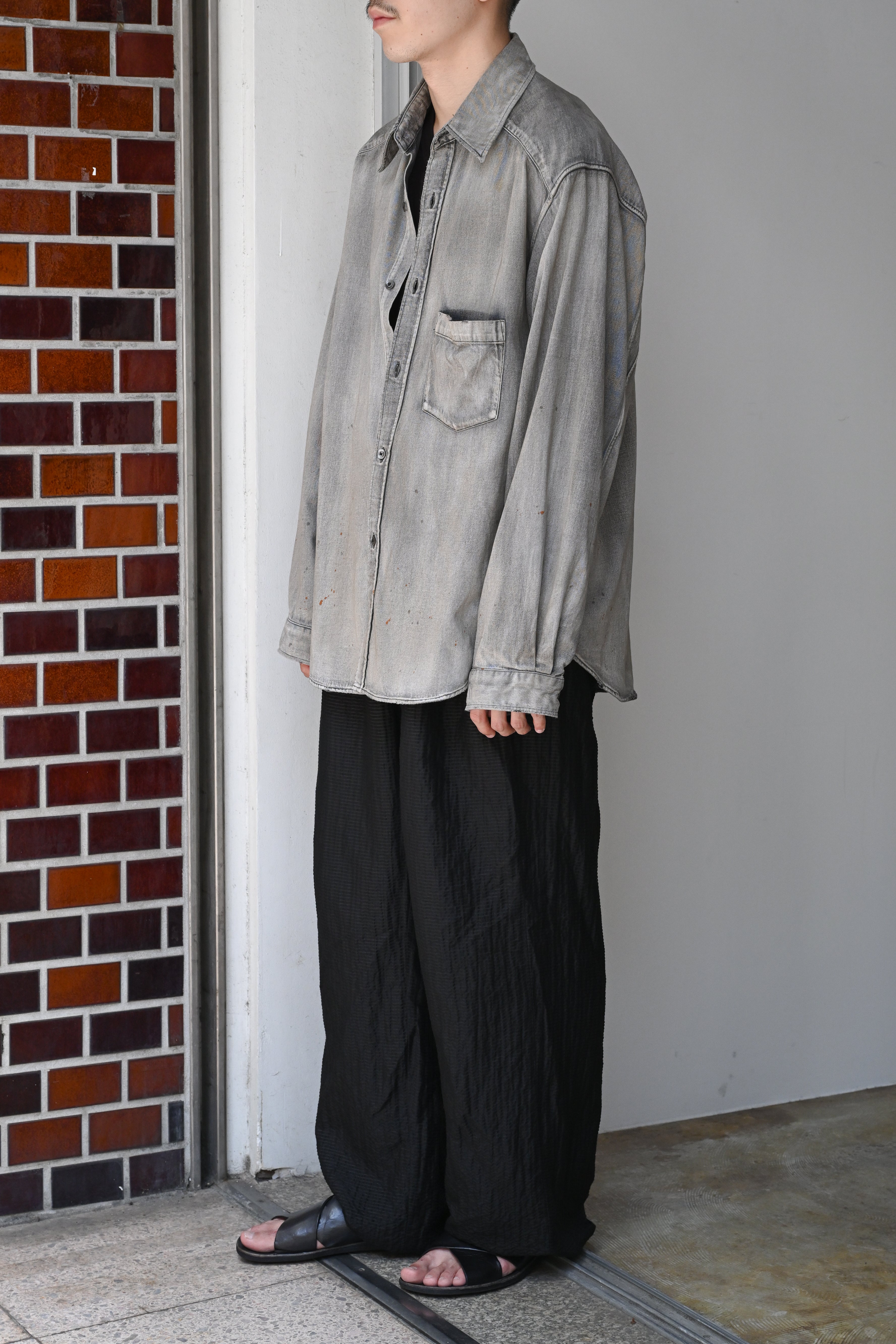 Ancellm Denim Dress Shirts サイズ1 ANCELLM - DRESS DENIM SHIRT | INDIGO | シャツ | NapsNote