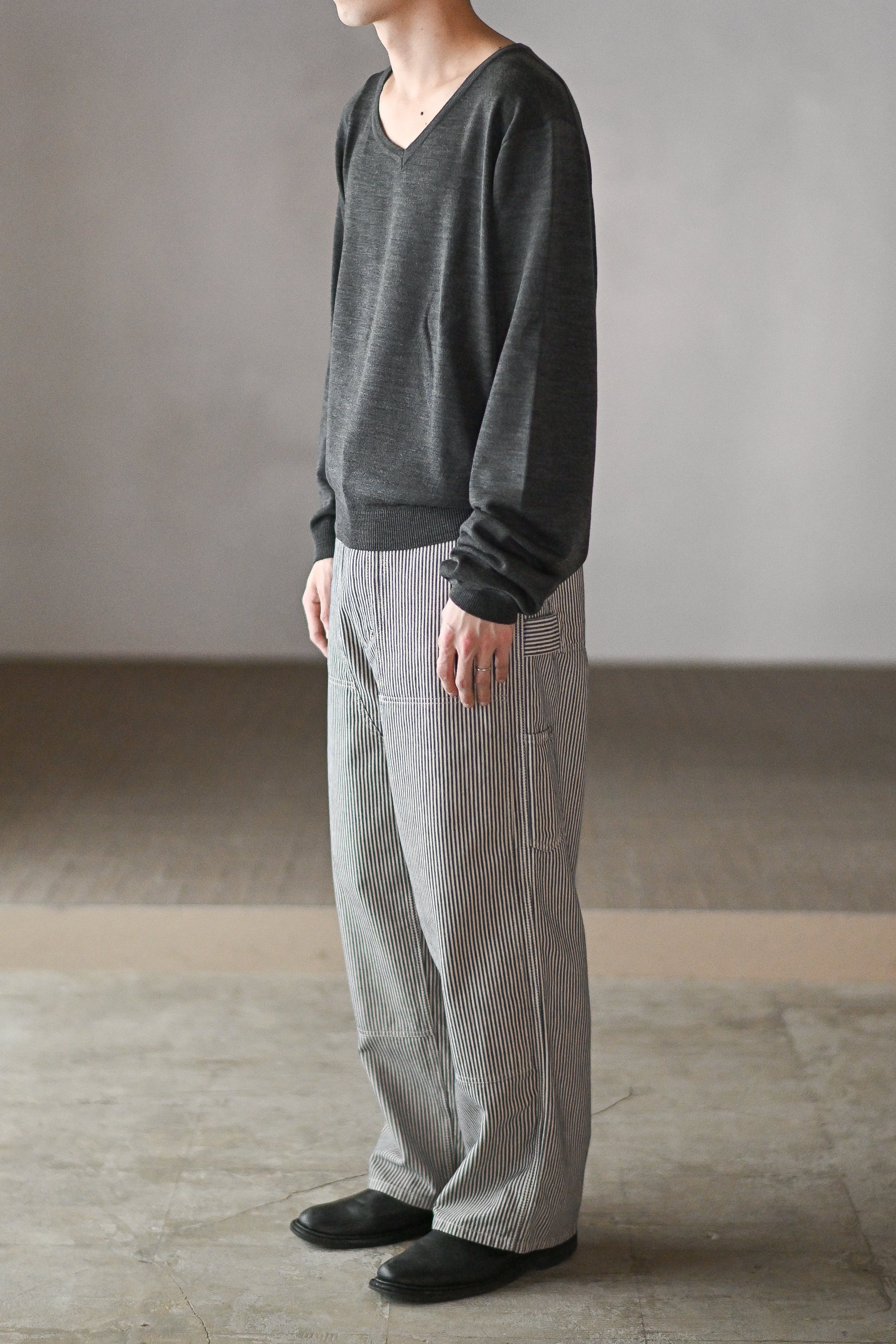 AUBERGE / ANTON -BEIGE×NAVY