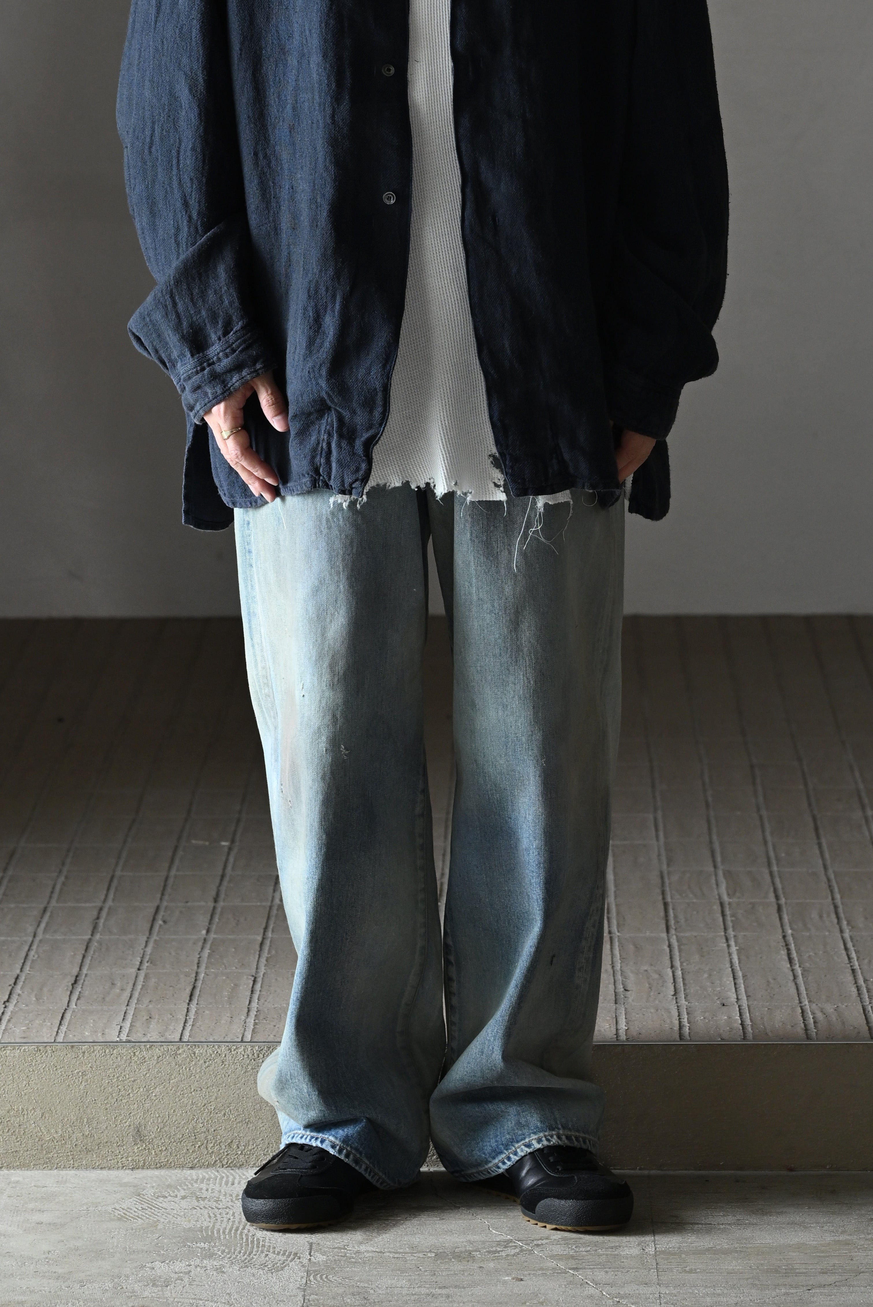 ANCELLM / #08 MIDDLE STRAIGHT 5P DENIM PANTS -INDIGO