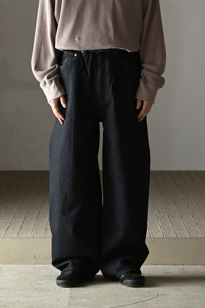 ANCELLM / STRAIGHT WIDE DENIM PANTS OW -INDIGO
