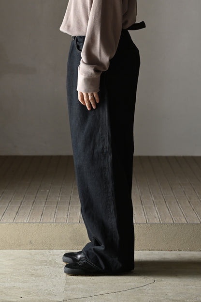 ANCELLM / STRAIGHT WIDE DENIM PANTS OW -INDIGO