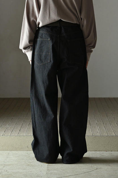 ANCELLM / STRAIGHT WIDE DENIM PANTS OW -INDIGO