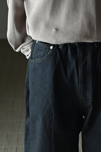 ANCELLM / STRAIGHT WIDE DENIM PANTS OW -INDIGO