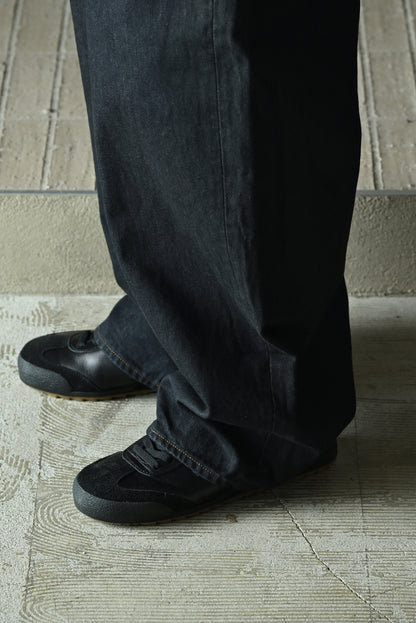 ANCELLM / STRAIGHT WIDE DENIM PANTS OW -INDIGO