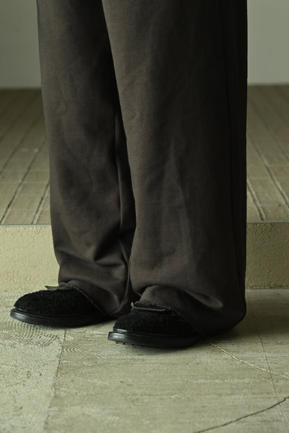 ANCELLM / SWEAT SLACKS -BROWN