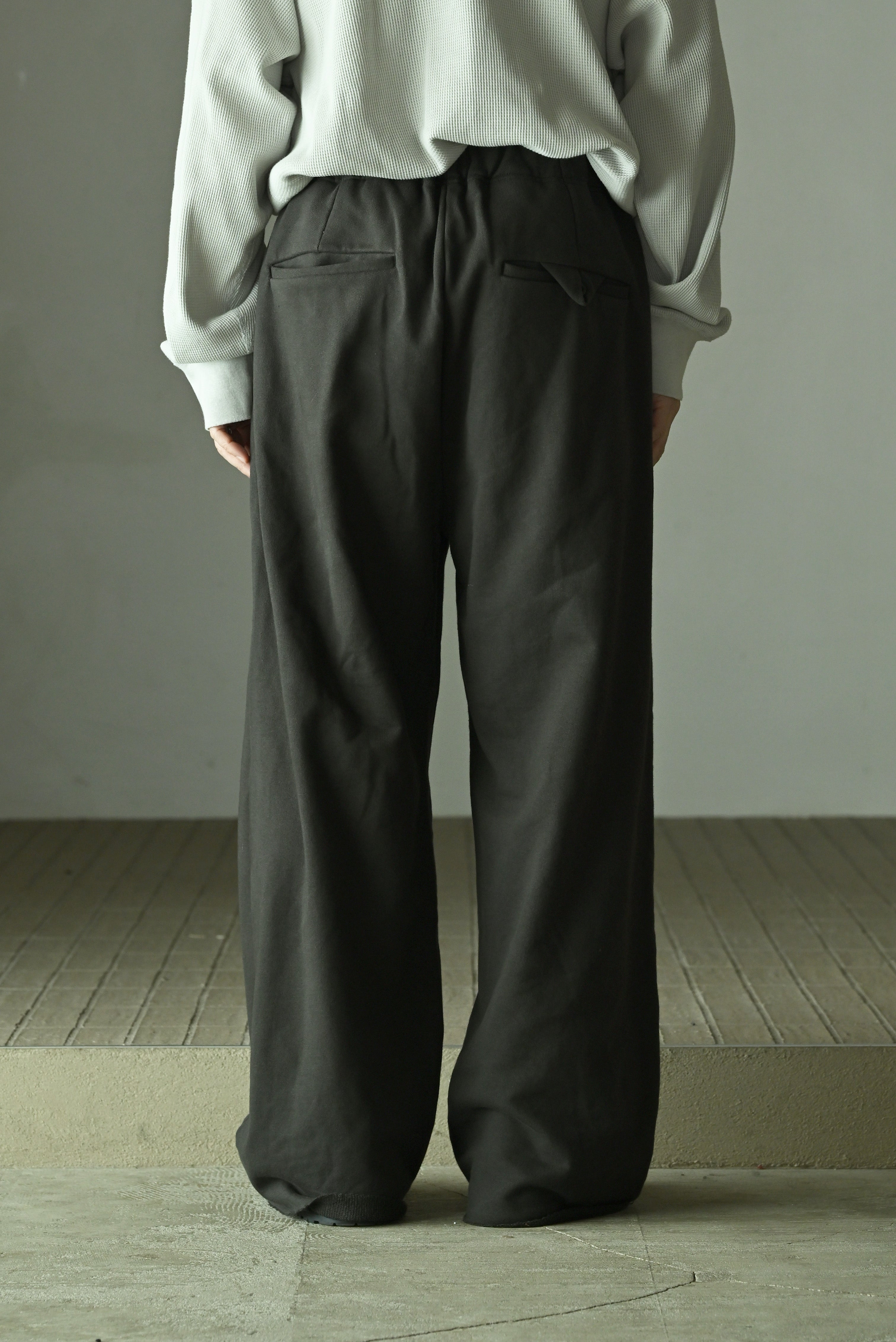 ANCELLM / SWEAT SLACKS -CHARCOAL
