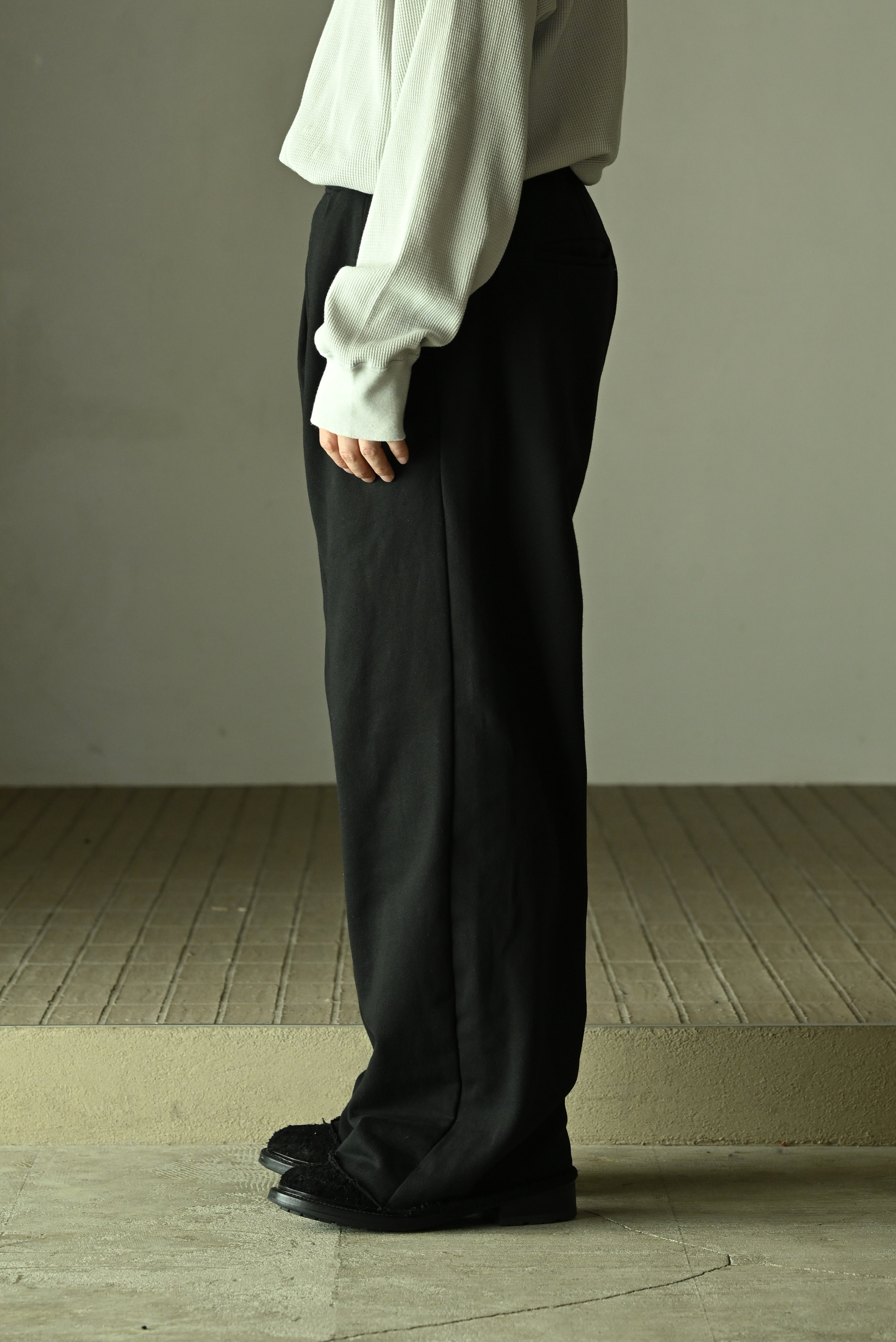 ANCELLM / SWEAT SLACKS -BLACK