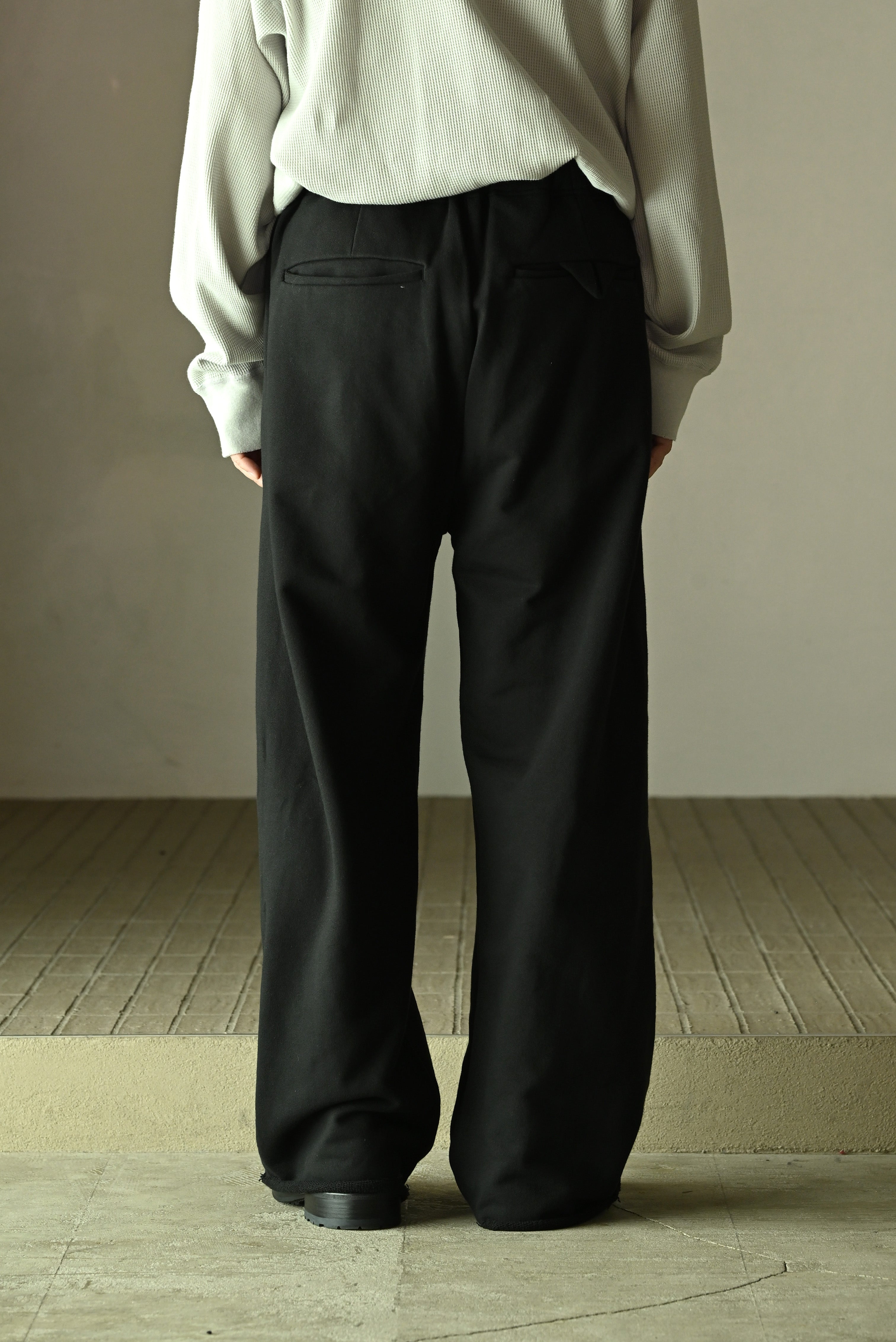 ANCELLM / SWEAT SLACKS -BLACK