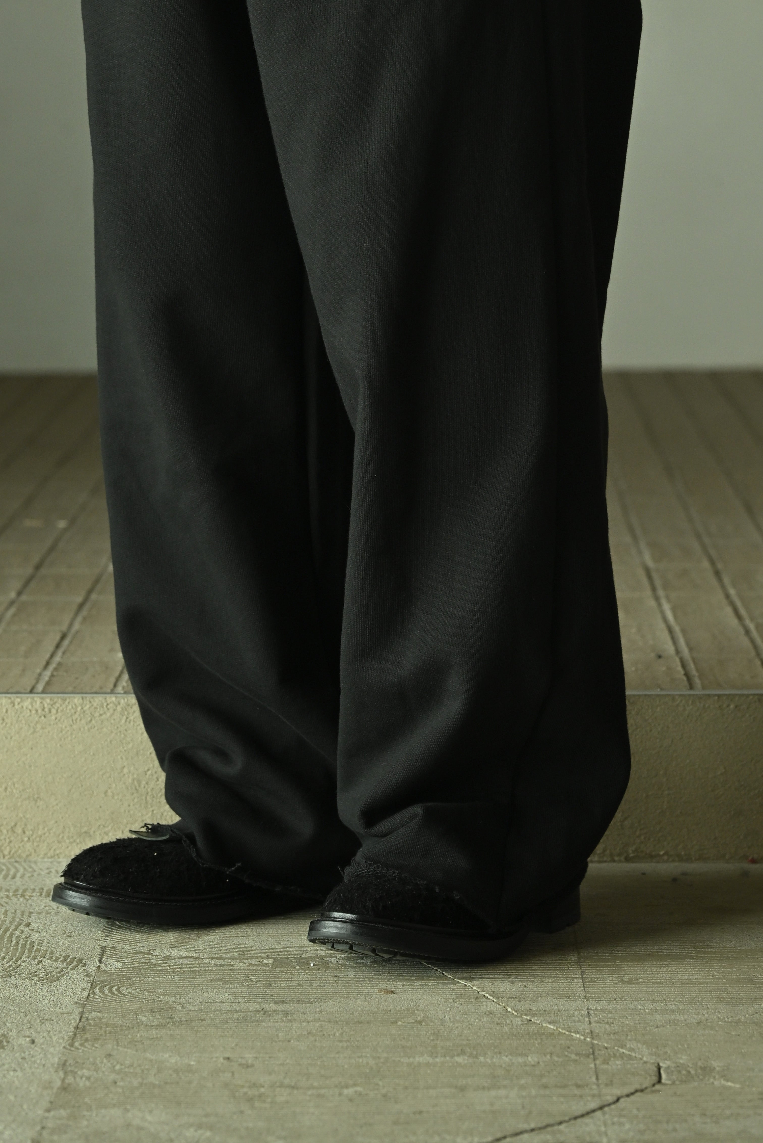 ANCELLM / SWEAT SLACKS -BLACK