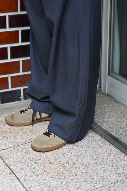 ANCELLM / L/C TUCK EASY PANTS -NAVY