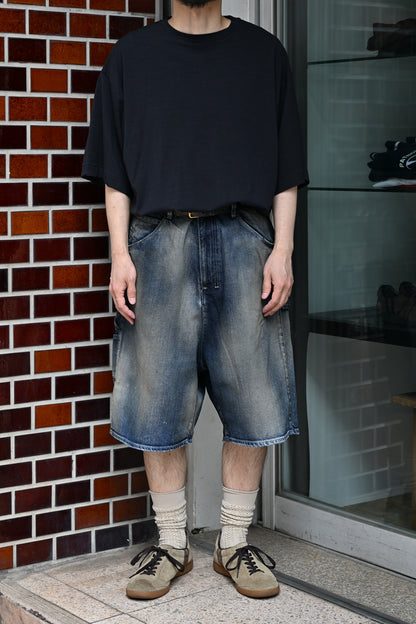 ANCELLM / DENIM PAINTER SHORTS -INDIGO