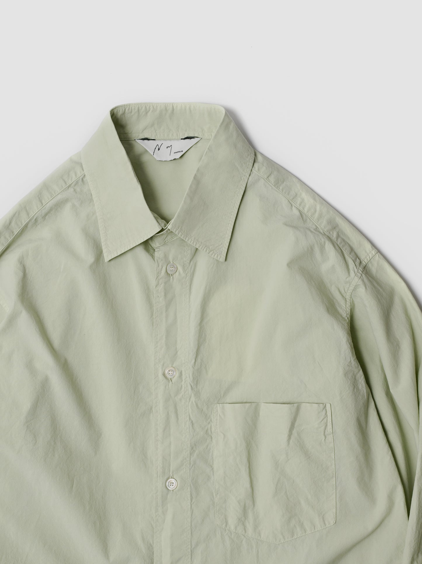 ANCELLM / SHRINK OVER SHIRT -GRAYMINT