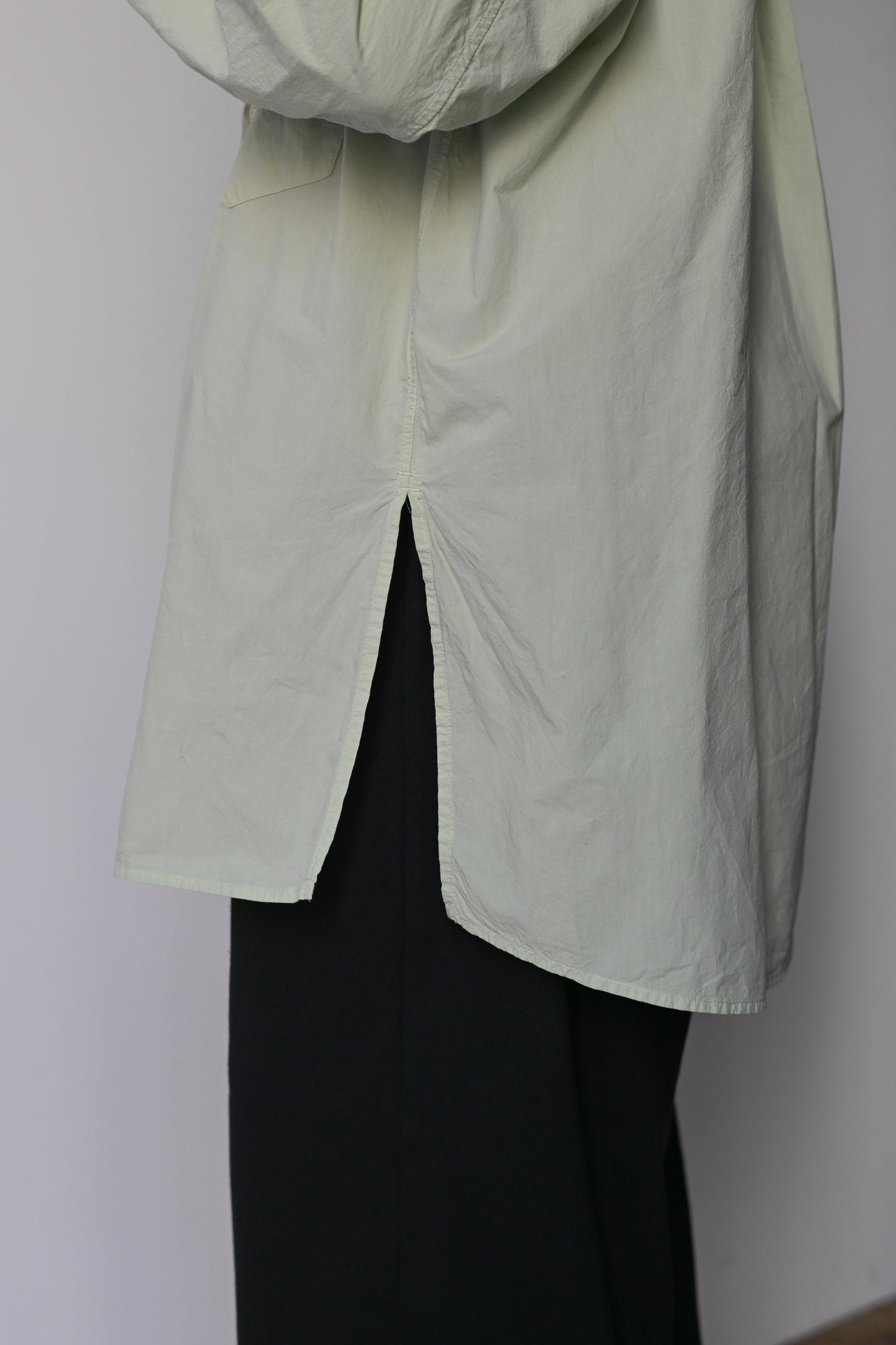 ANCELLM / SHRINK OVER SHIRT -GRAYMINT