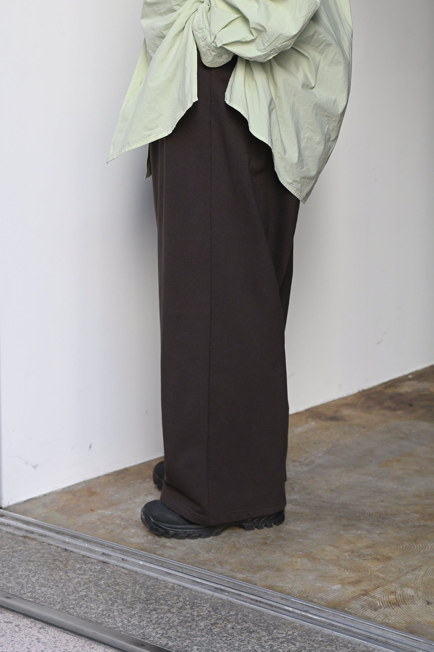 ANCELLM / 2TUCK SWEAT PANTS -BROWN