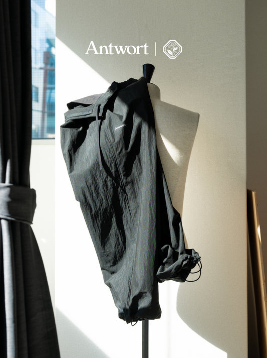 Antwort / DESIGN TEAM WIDE PANTS -BLACK