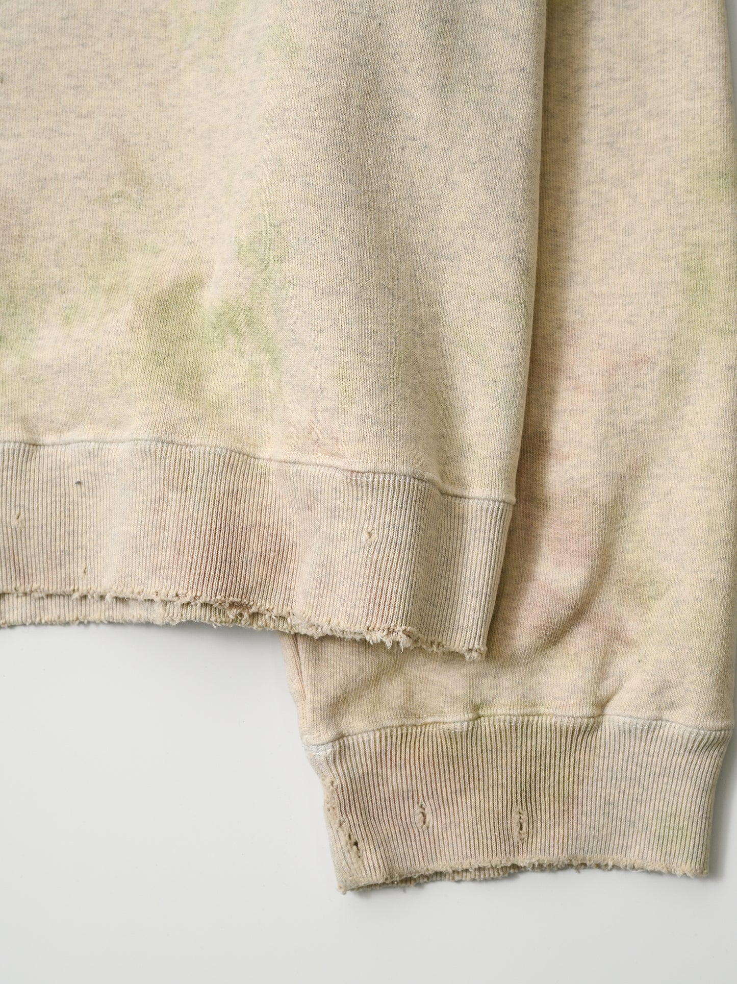 ANCELLM / MARBLING SWEAT SHIRT - GREEN