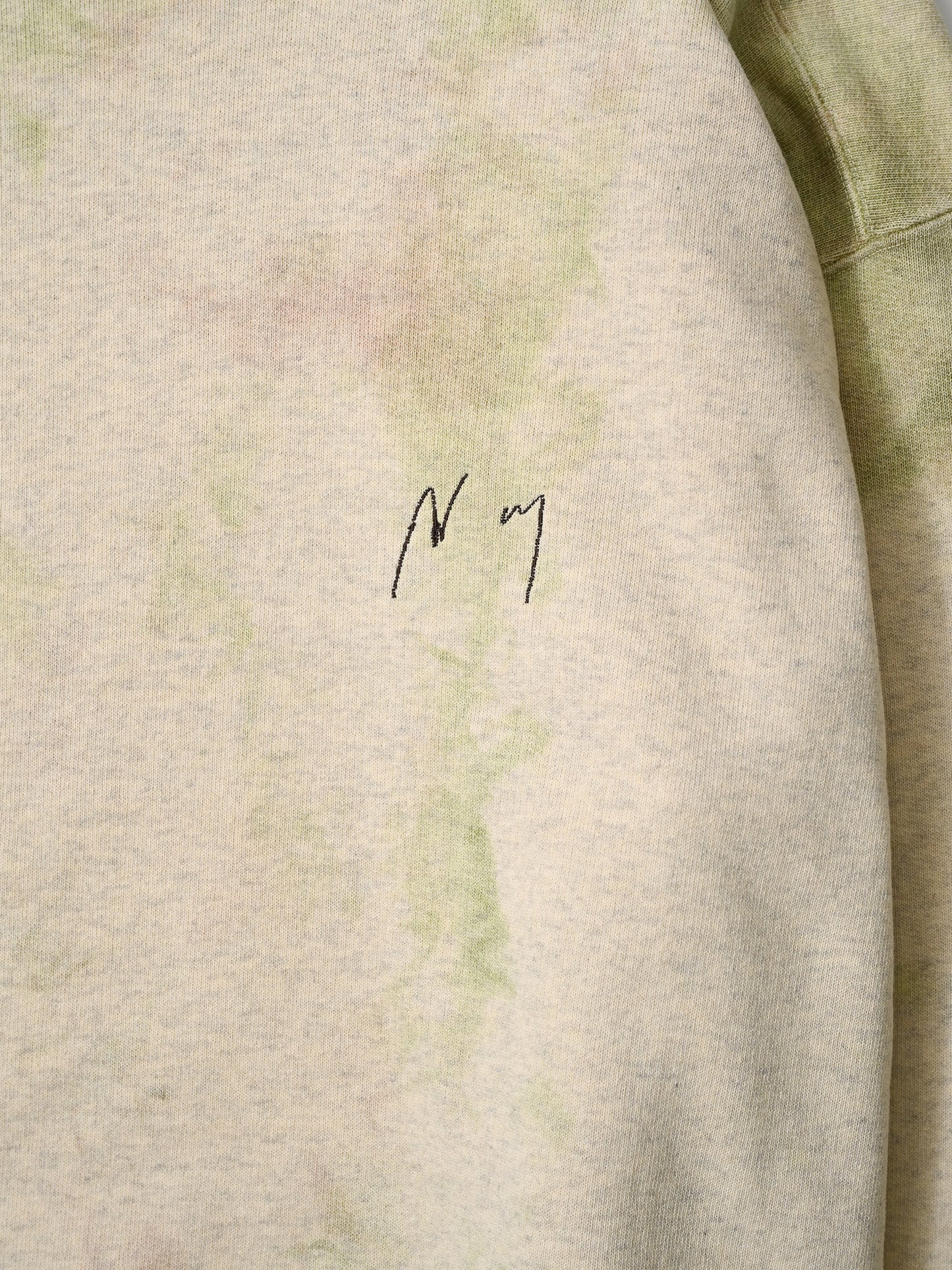 ANCELLM / MARBLING SWEAT SHIRT - GREEN