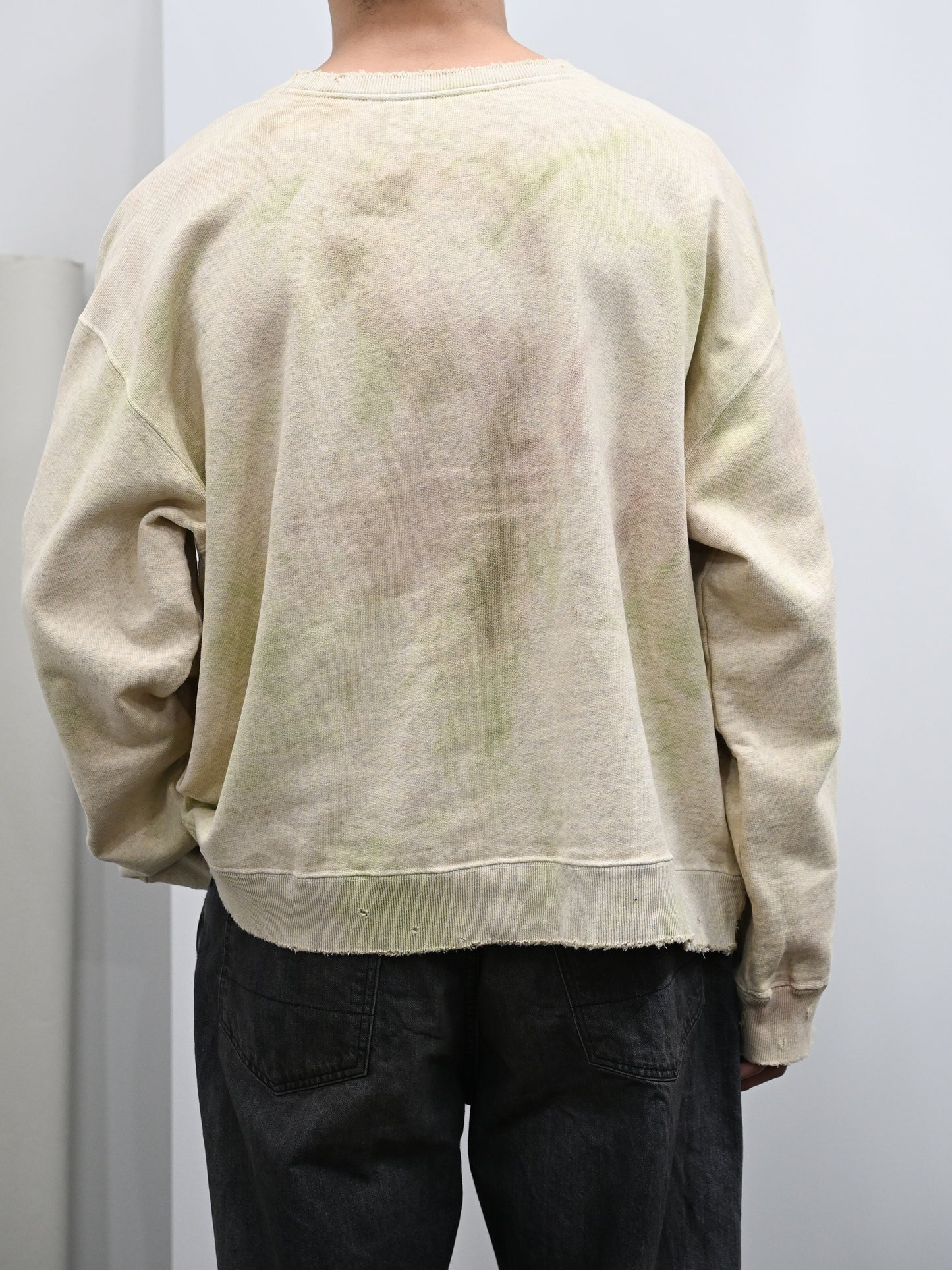 ANCELLM / MARBLING SWEAT SHIRT - GREEN