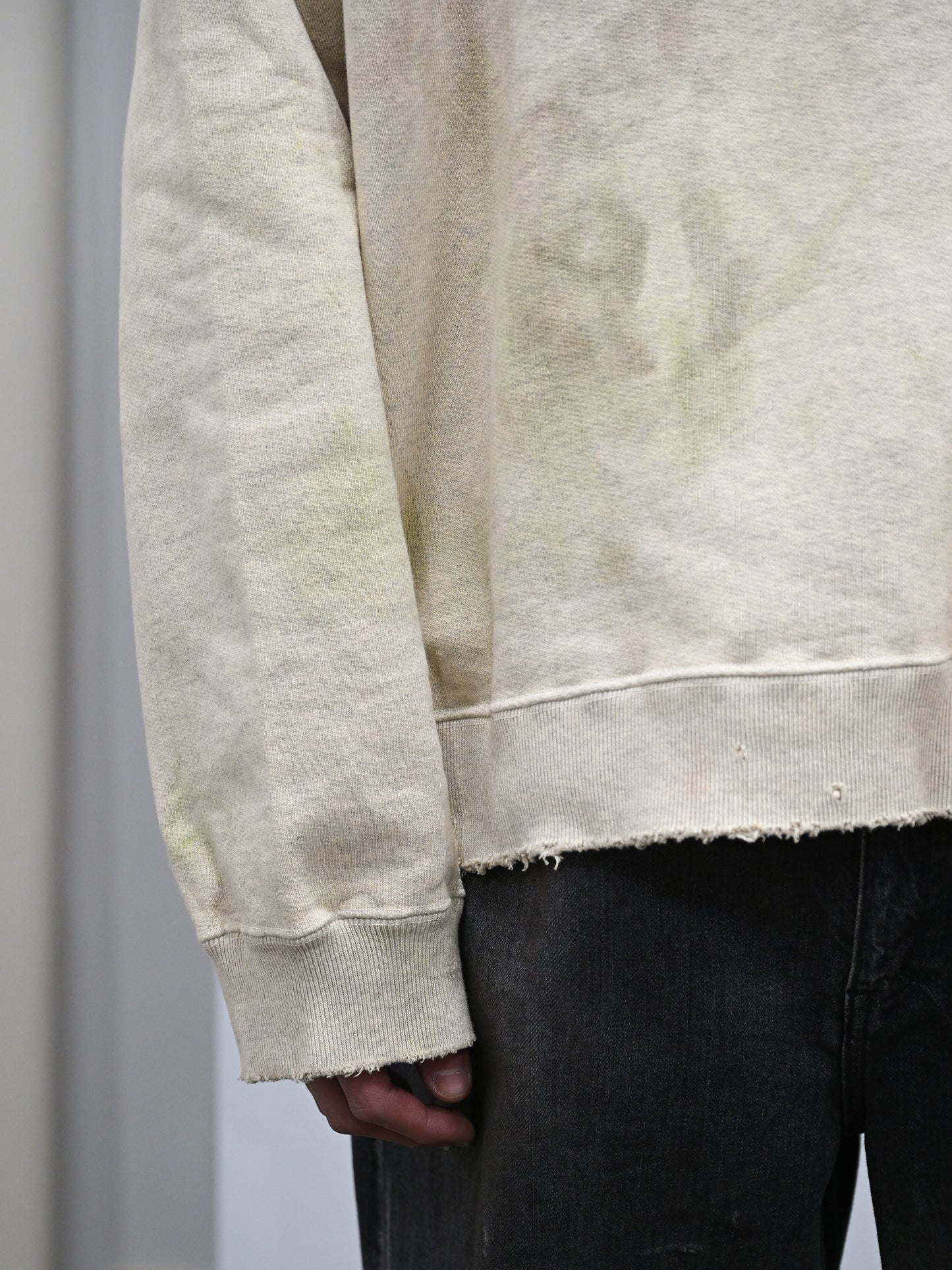 ANCELLM / MARBLING SWEAT SHIRT - GREEN