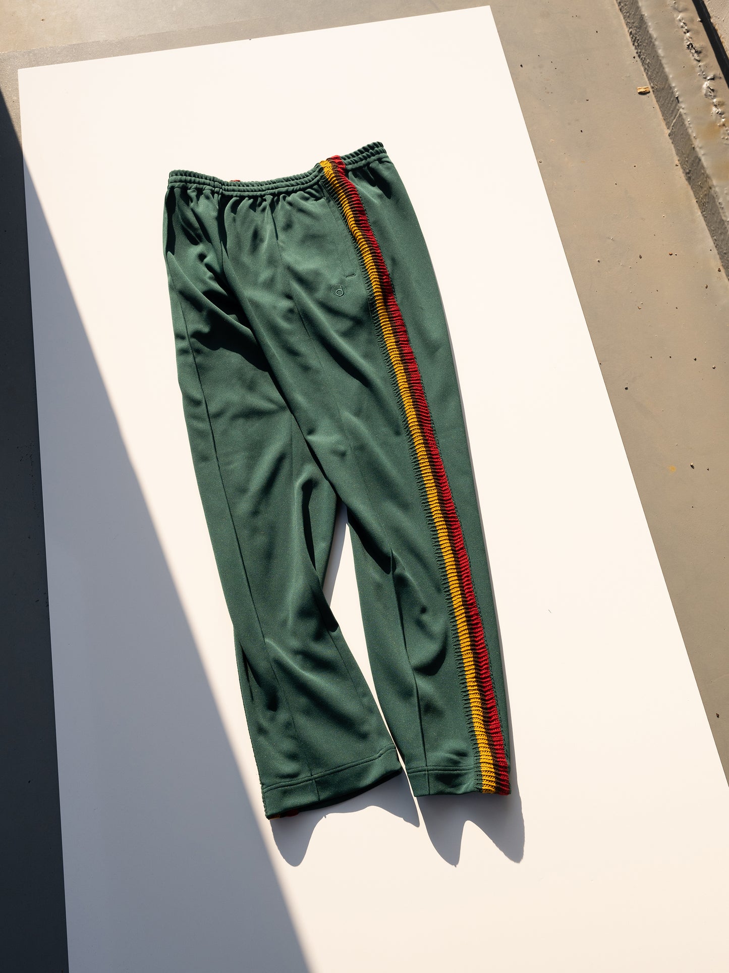 The DUFFER N NEPHEWS / TRACK PANTS JERSEY -D.GREEN