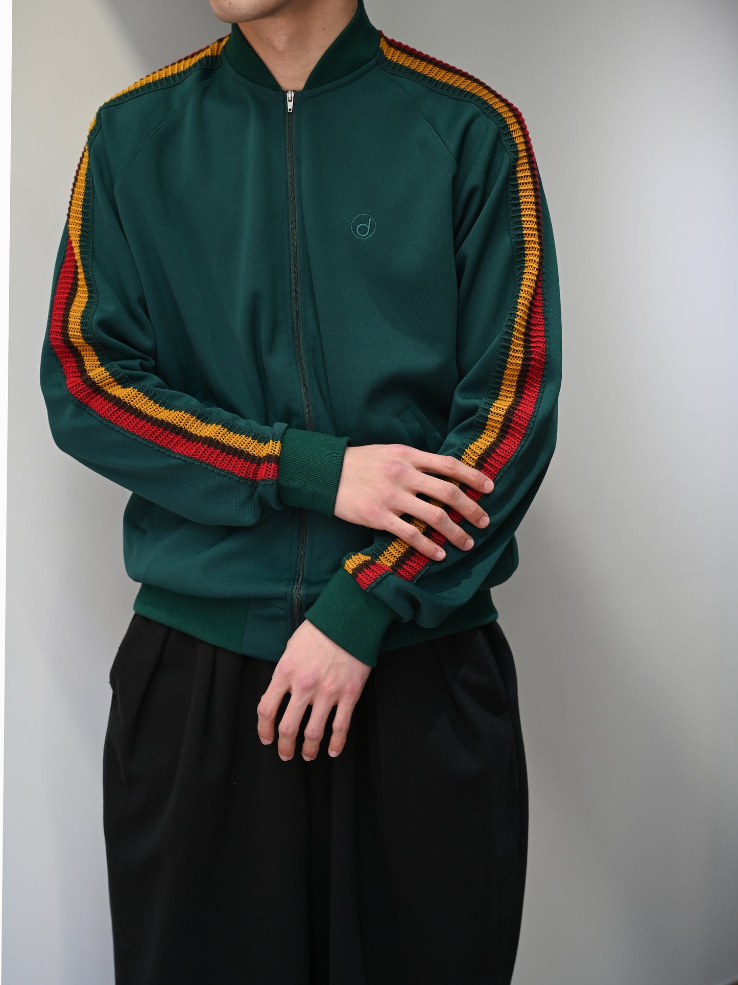 The DUFFER N NEPHEWS / TRACK JACKET JERSEY -D.GREEN