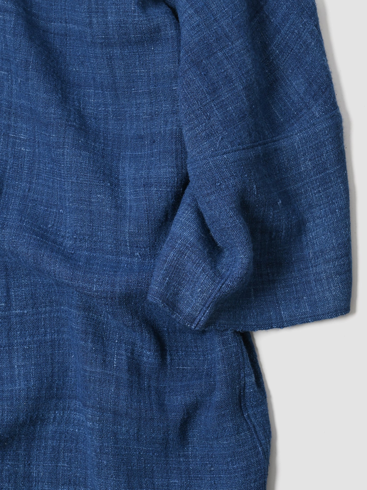 MITTAN / CT-51 エリ蚕先染め手織コート -藍