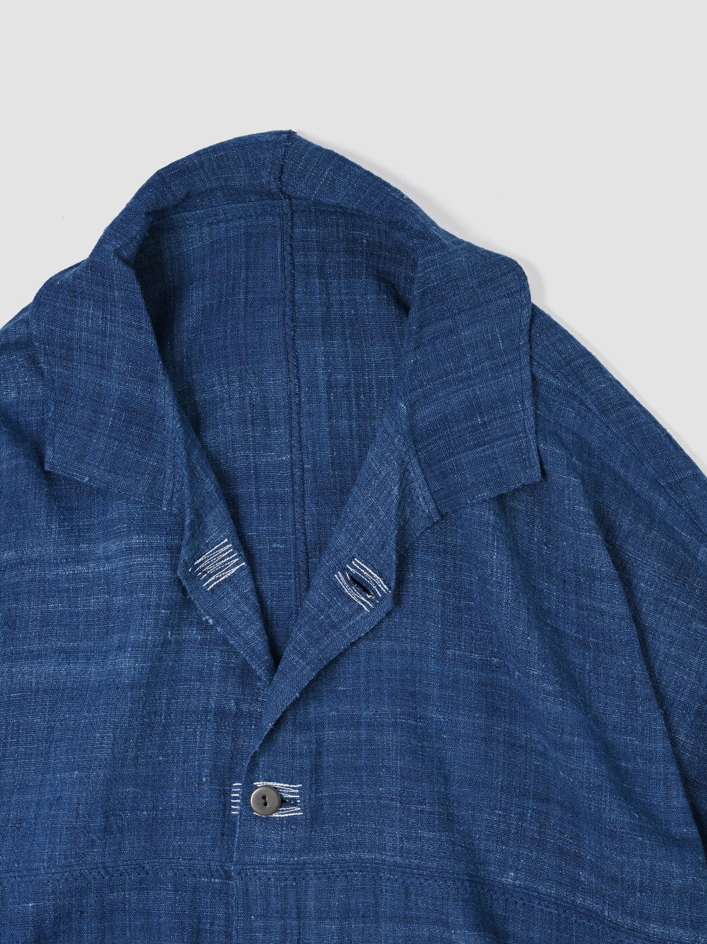 MITTAN / CT-51 エリ蚕先染め手織コート -藍