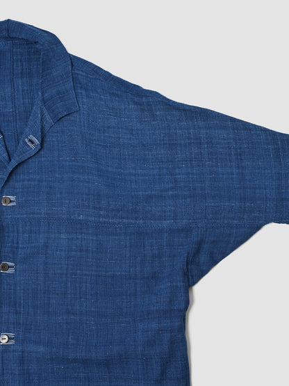 MITTAN / CT-51 エリ蚕先染め手織コート -藍