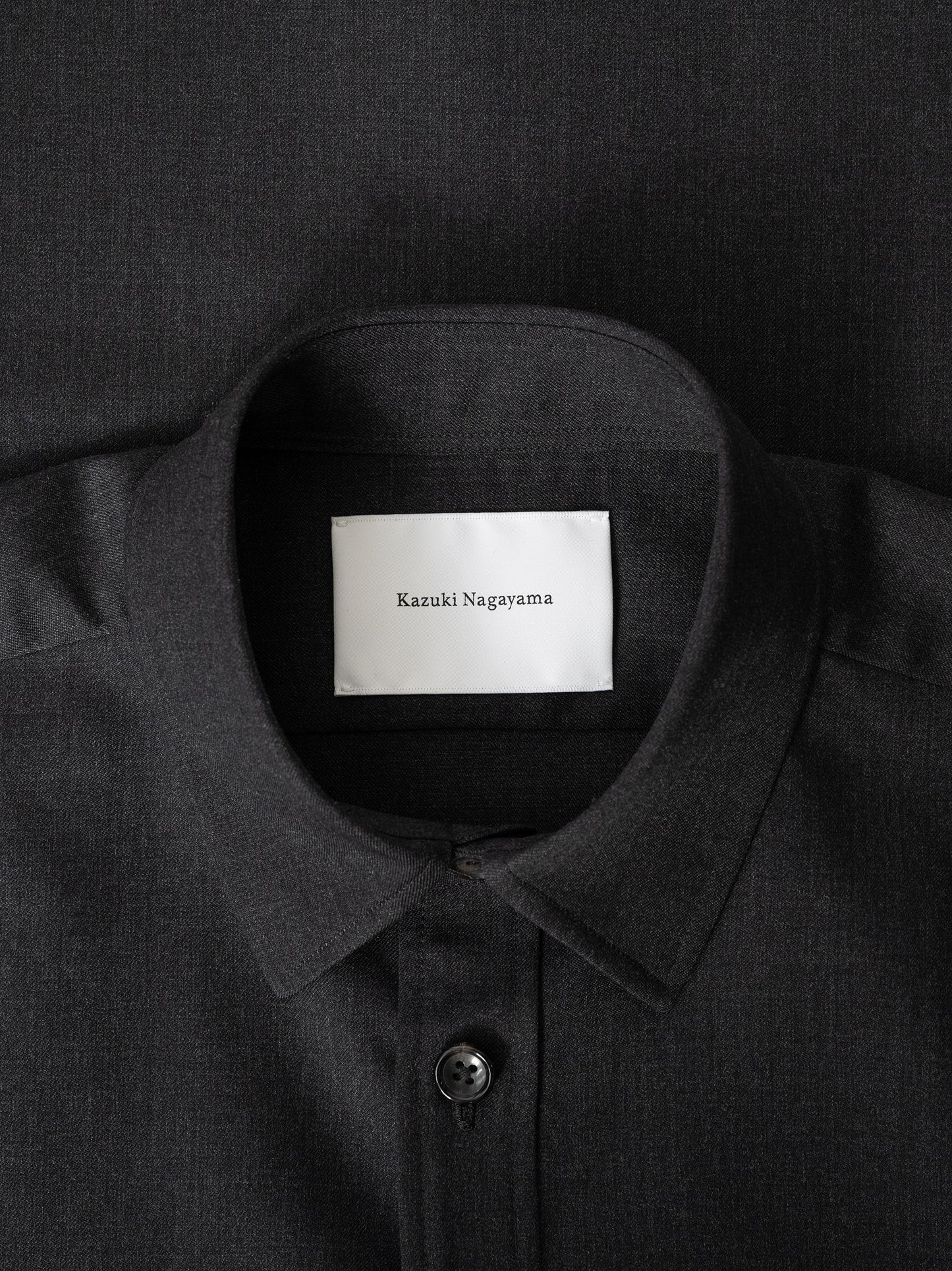 Kazuki Nagayama / OVER FIT WOOL SHIRT -CHARCOAL