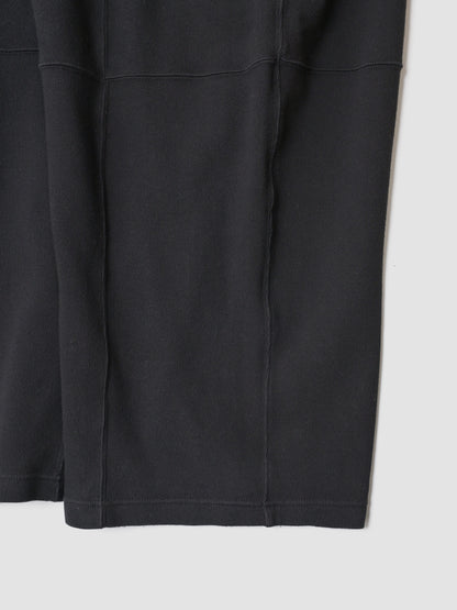 ANCELLM / SMOOTH PANEL WIDE SLACKS -BLACK