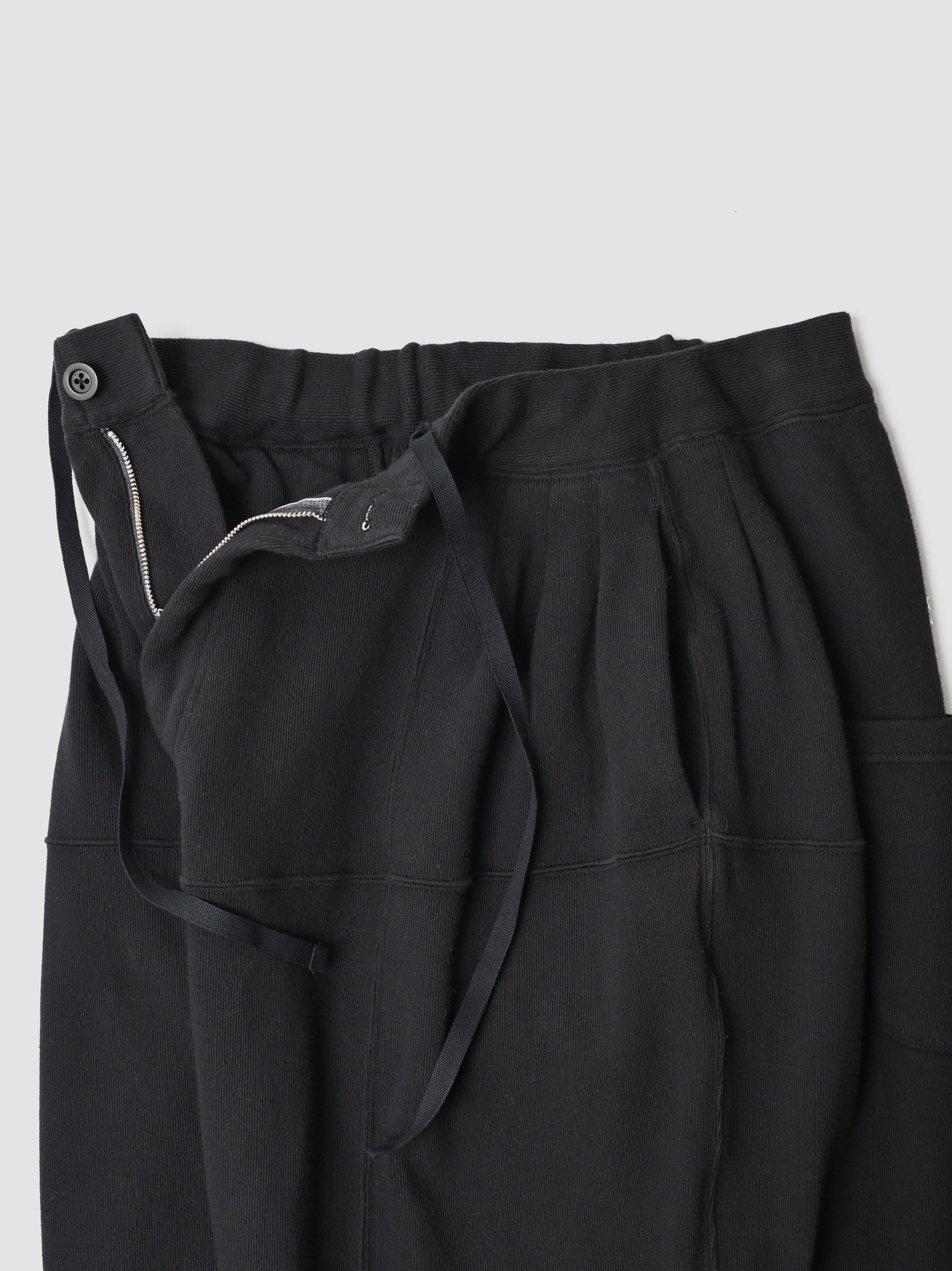 ANCELLM / SMOOTH PANEL WIDE SLACKS -BLACK – and father