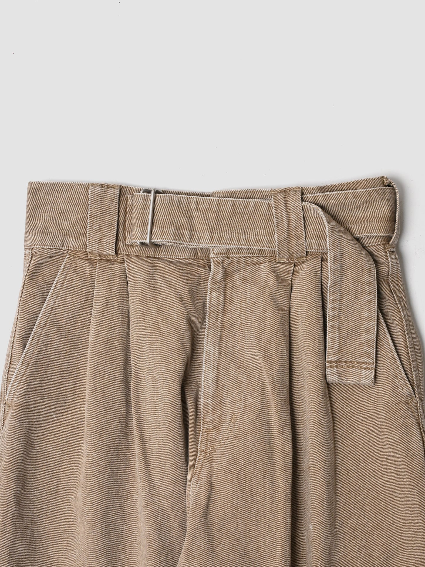 barbell object / denim pt -beige