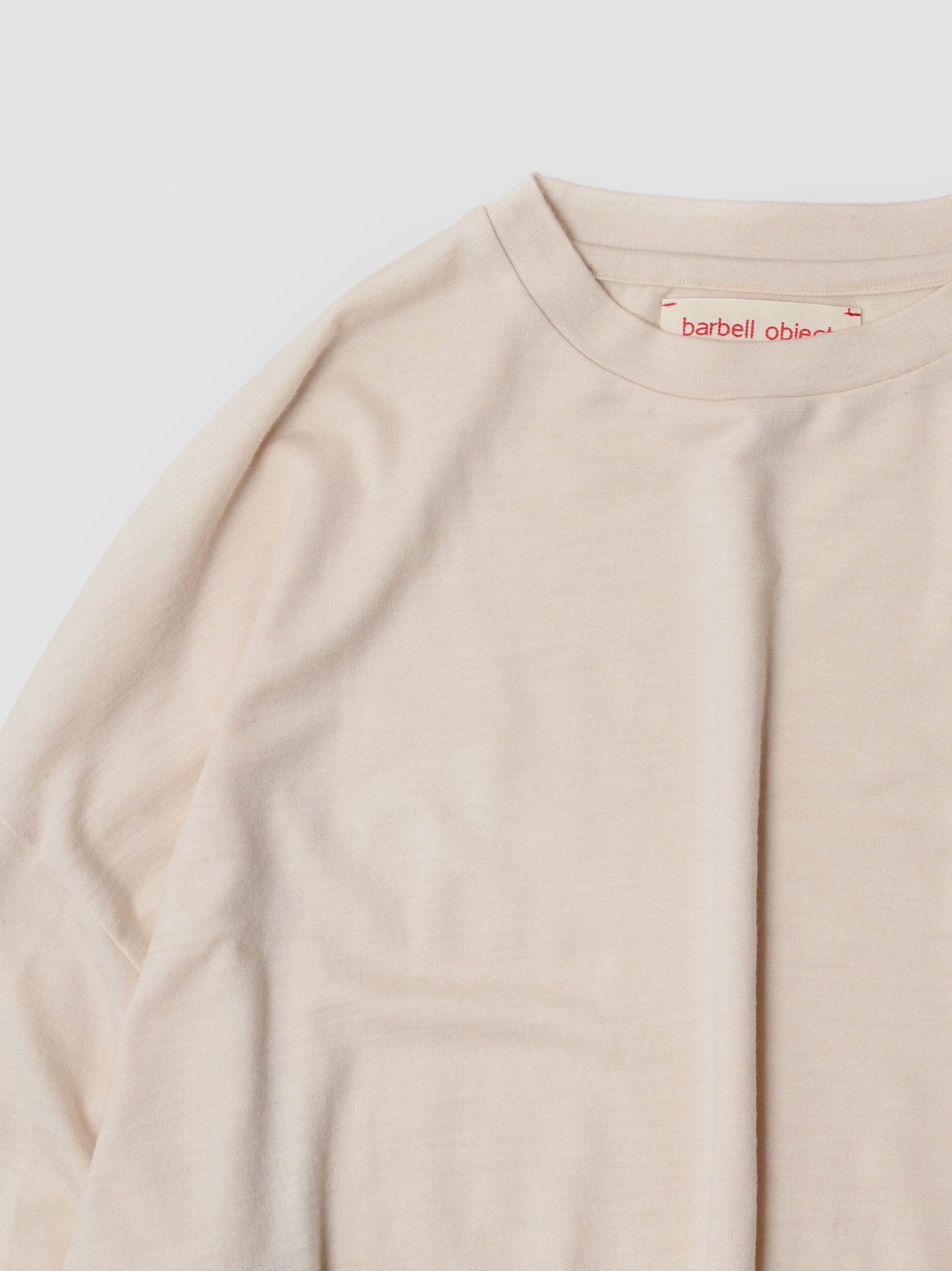 barbell object / sw bo top (loose) -ecru – and father