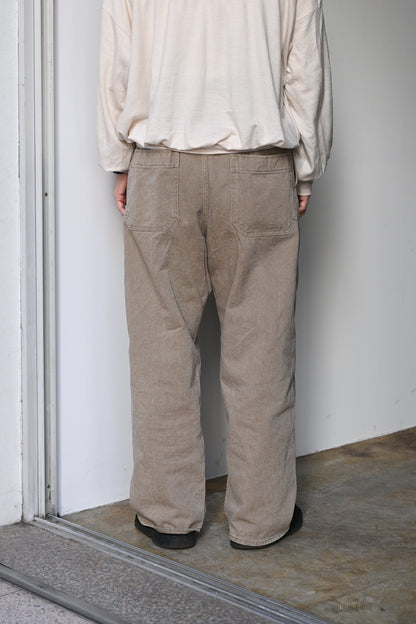 barbell object / denim pt -beige
