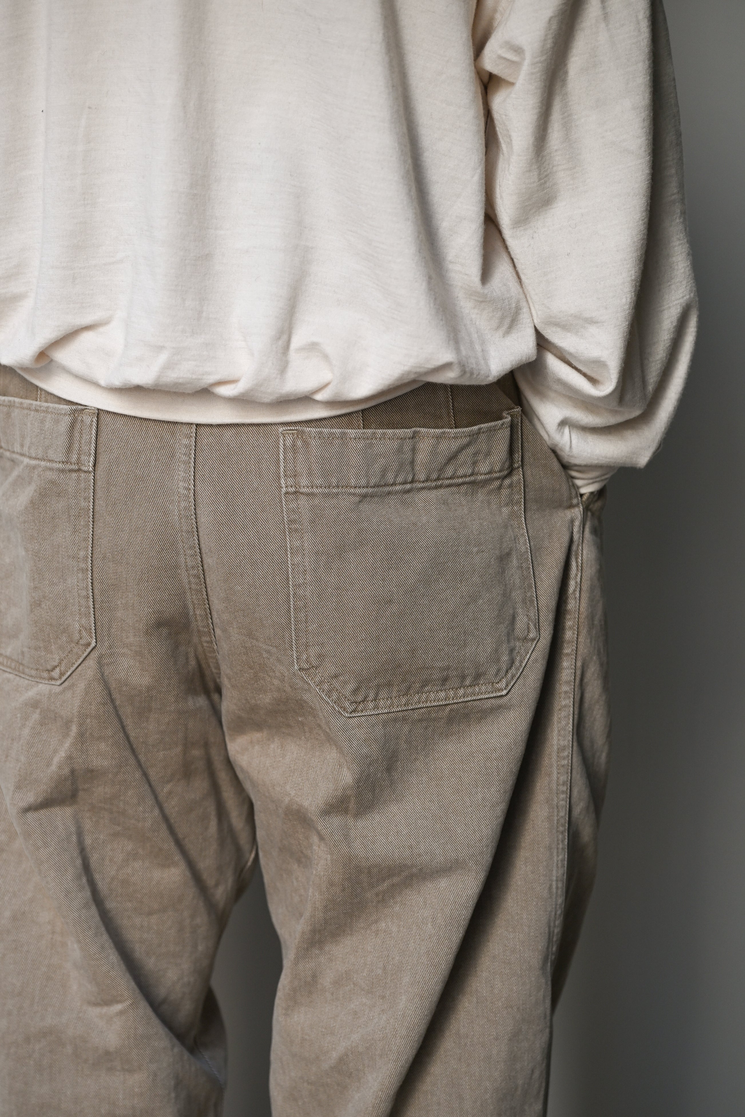 barbell object / denim pt -BEIGE