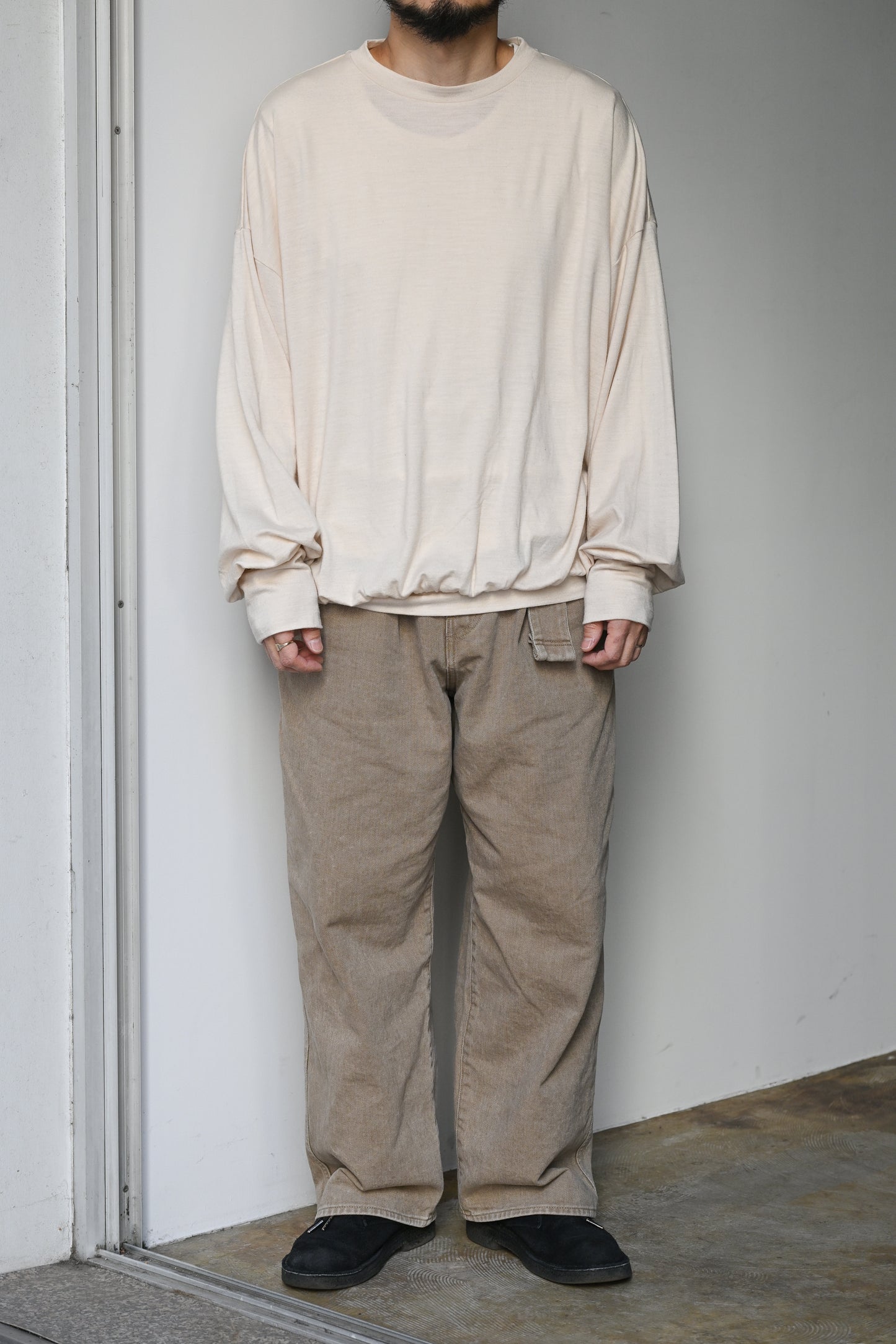 barbell object / sw bo top (loose) -ecru