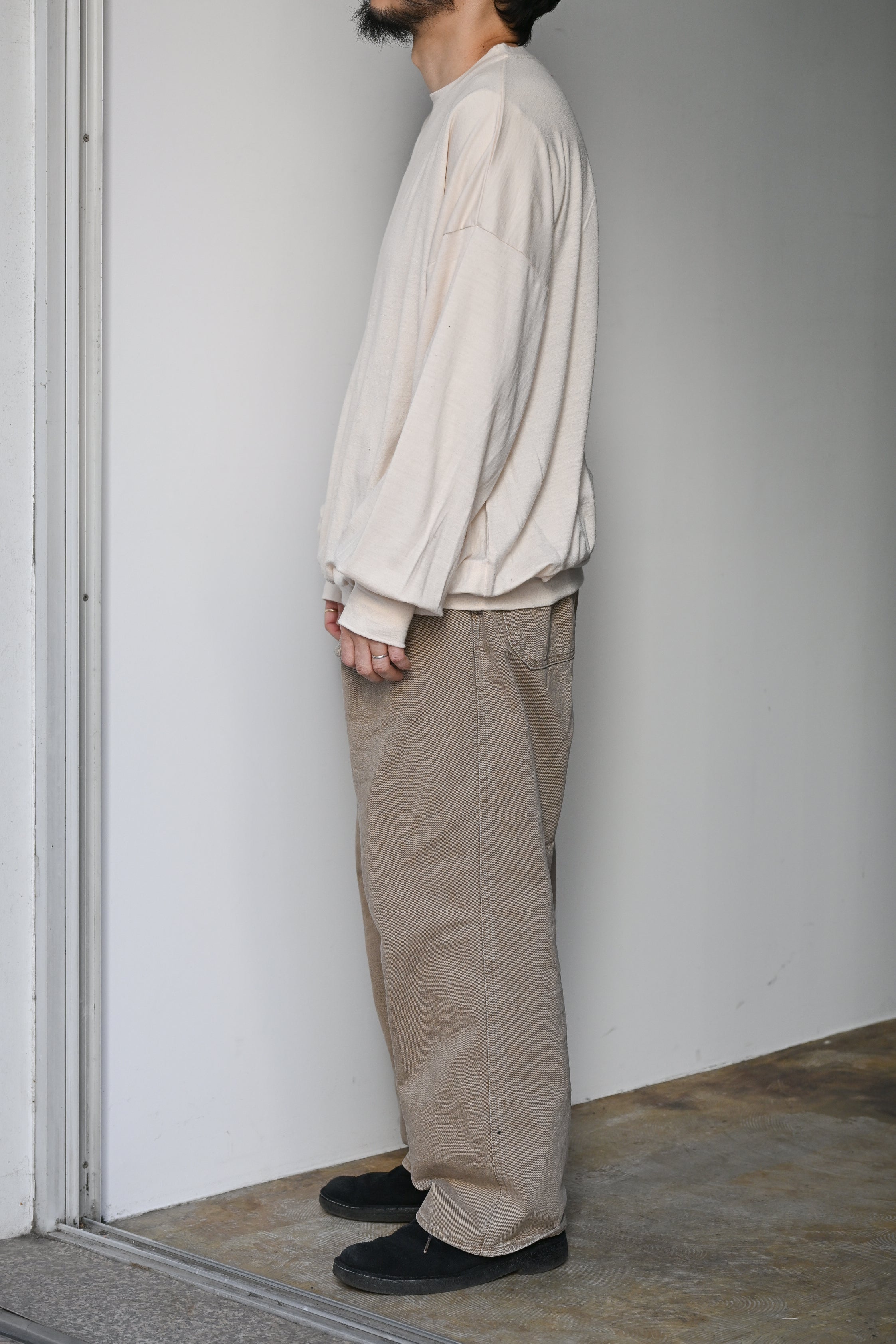 barbell object / sw bo top (loose) -ecru – and father