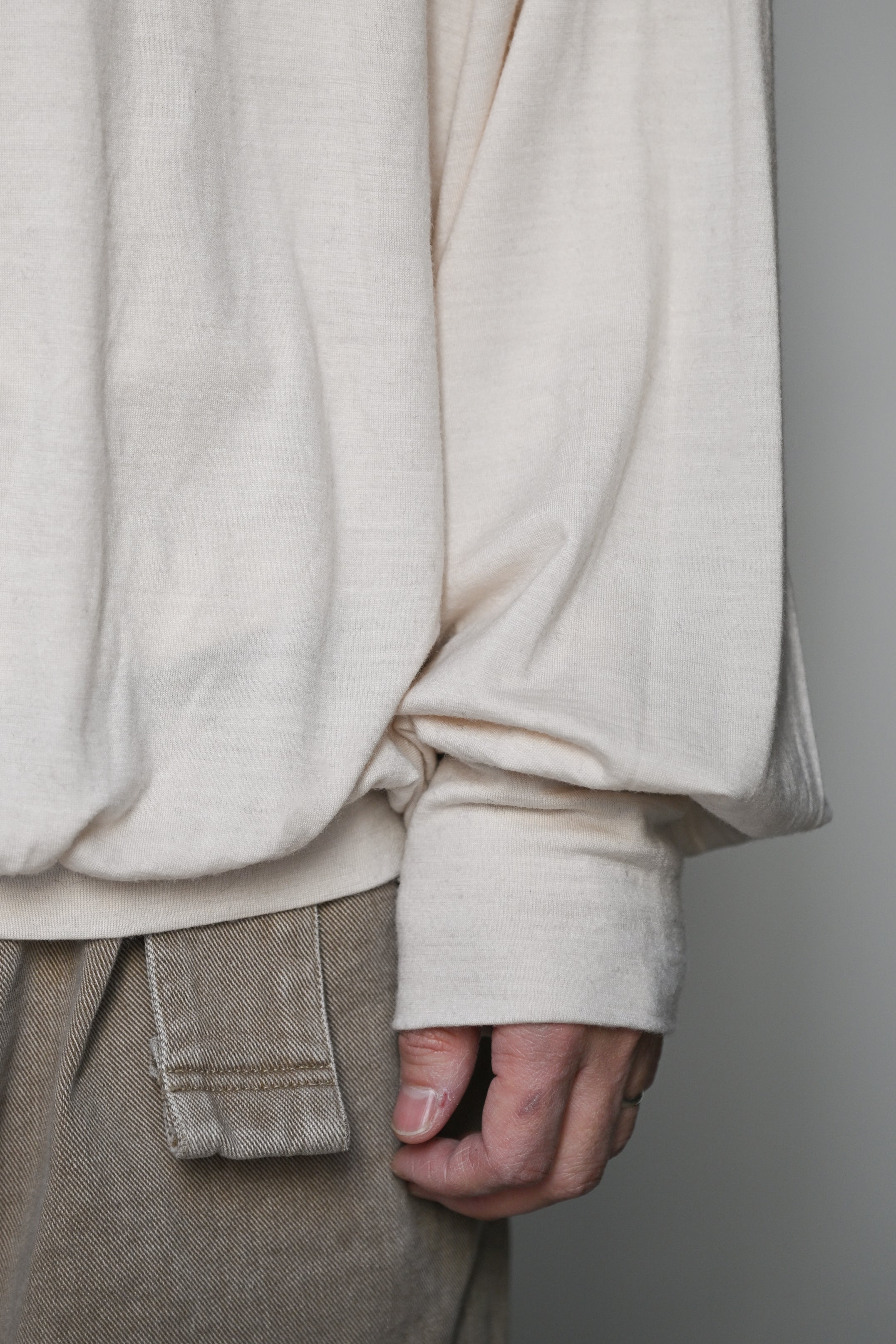 barbell object / sw bo top (loose) -ecru – and father