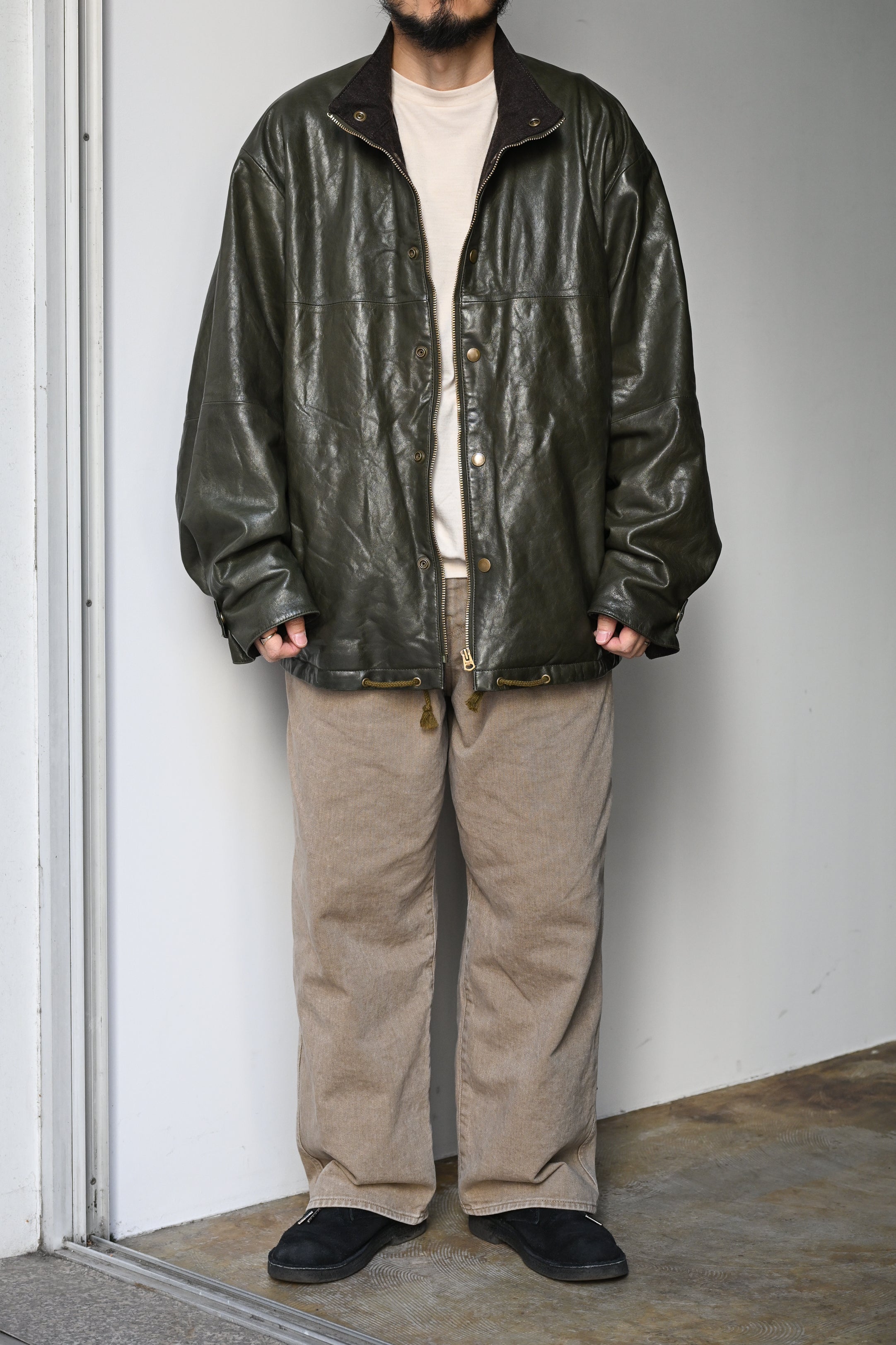 barbell object / denim pt -BEIGE